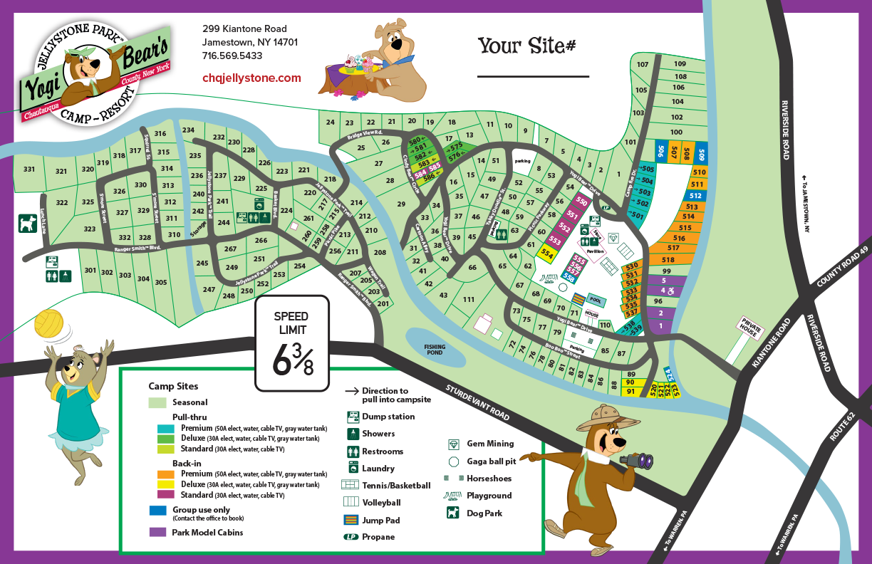 chautauqua county jellystone park campground map