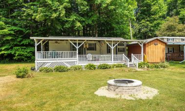 cabin 10 exterior with firepit