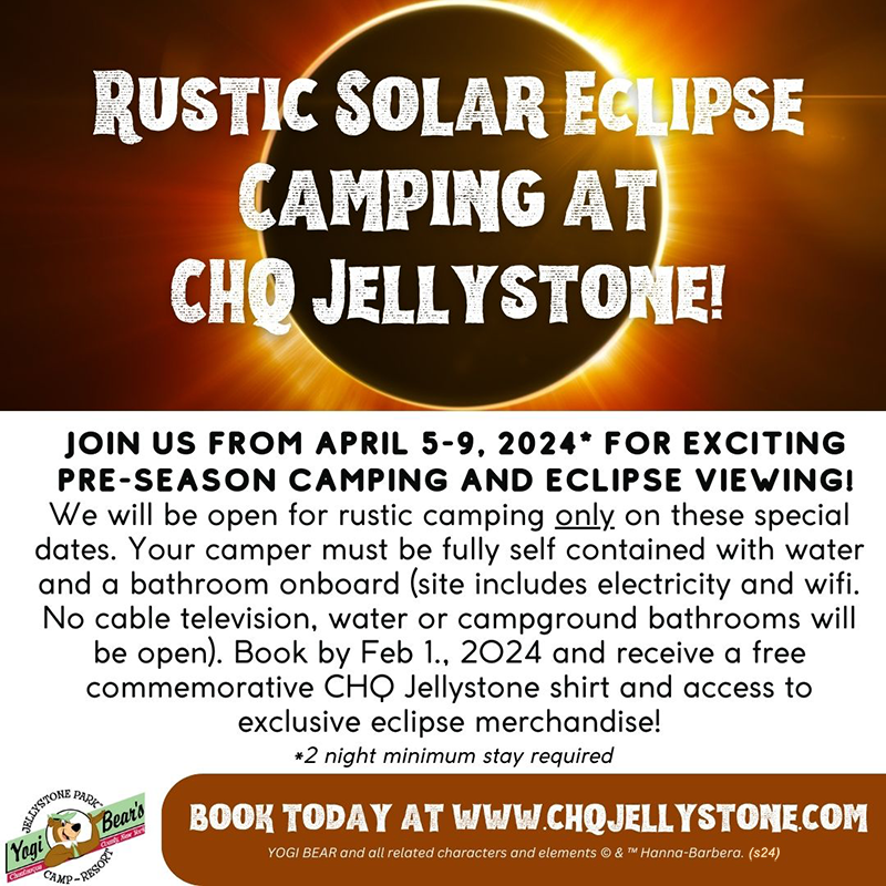 solar eclipse camping at Chautauqua County Jellystone